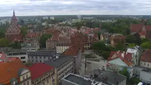 Kamera z panoramicznym widokiem na Olsztyn.