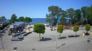 Widok z Kamery na deptak w REWALU na żywo
