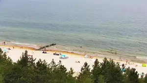 Widok na plażę w ROGOWIE