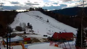 Widok z Kamery na stok narciarski Szczawnica Palenica