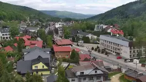 SZCZYRK - widok z kamery na deptak w Szczyrku