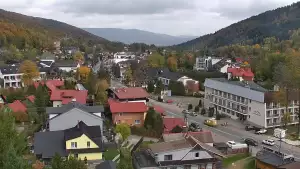 SZCZYRK - widok z kamery na deptak w Szczyrku