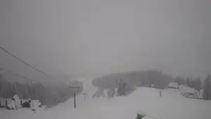 Widok z Kamery na trasy zjazdowe na Polanie Szymoszkowej w Zakopanem