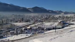 Widok na panoramę gór ze stacji narciarskiej Polana Szymoszkowa