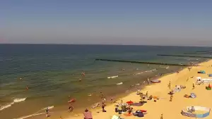 Kamera z widokiem na plażę i morze w Trzęsaczu - Powiat Gryficki