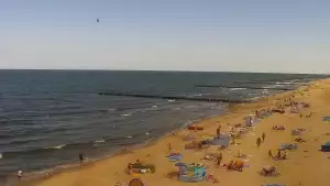 Kamera z widokiem na plażę i morze w Trzęsaczu - Powiat Gryficki