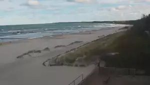 Obraz na żywo z plaży w Ustce, nadmorską promenadę i punkt widokowy