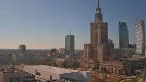 Obraz na Pałac Kultury i Nauki w Warszawie na żywo
