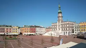 Widok na Rynek Wielki Miasta w ZAMOŚCIU - KAMERA LIVE