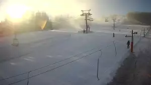 Widok na stok narciarski Złoty Groń.