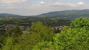 Widok z Kamery na panoramę Żywca i okolic.