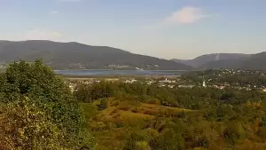 Widok z Kamery na panoramę Żywca i okolic.