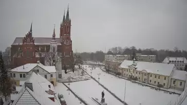 BIAŁYSTOK - widok z kamery na Archikatedrę NOWOŚĆ