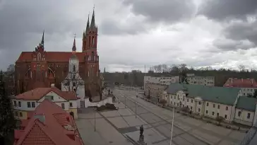 BIAŁYSTOK - widok z kamery na Archikatedrę NOWOŚĆ