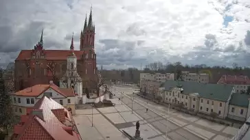BIAŁYSTOK - widok z kamery na Archikatedrę NOWOŚĆ