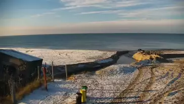 Widok z Kamery na plażę w Bobolinie