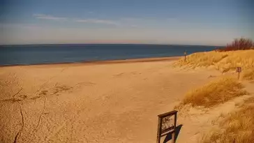 Widok z Kamery na plażę w Bobolinie