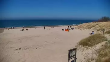 Widok z Kamery na plażę w Bobolinie