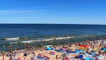 Widok na plażę w Chłapowie