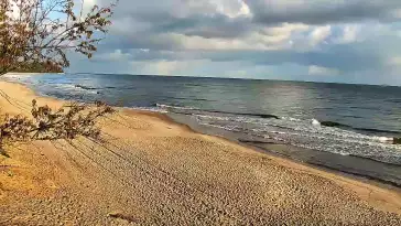 Widok na plażę w Chłapowie