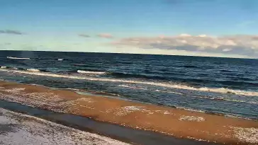 Widok na plażę w Chłapowie