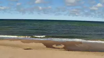 Widok na plażę w Chłapowie