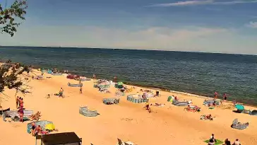 Widok na plażę w Chłapowie