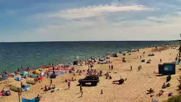 Widok na plażę w Chłapowie