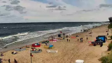 Widok na plażę w Chłapowie