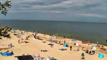 Widok na plażę w Chłapowie