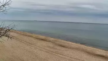 Widok na plażę w Chłapowie