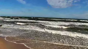 Widok na plażę w Chłapowie