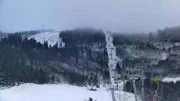 Widok na trasy Szczyrk - Jaworzyna w Centralnym Ośrodku Sportów