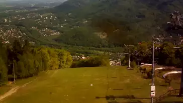 Ustroń - widok na stok Czantoria