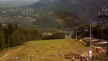 Ustroń - widok na stok Czantoria