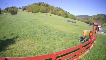 Kamera prezentuje obraz na stok Czarnów ski