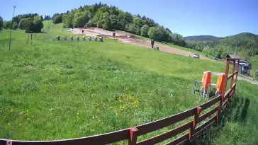 Kamera prezentuje obraz na stok Czarnów ski