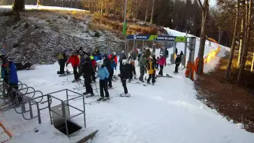 Czarny Groń - widok na stok pośredni