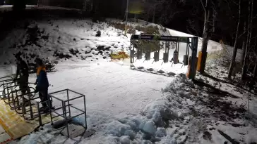 Czarny Groń - widok na stok pośredni