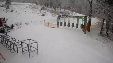 Czarny Groń - widok na stok pośredni