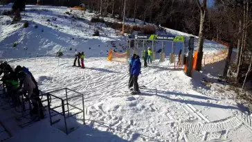 Czarny Groń - widok na stok pośredni