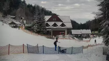 Kamera na żywo na stok Czarny- Groń w Rzykach.