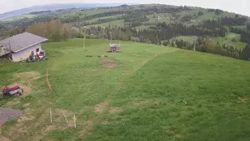 Widok na stację narciarską Czerwienne SKI na Podhalu.