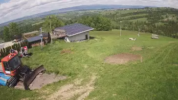 Widok na stację narciarską Czerwienne SKI na Podhalu.