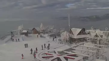 Kamera prezentuje panoramę gór z ośrodka narciarskiego Czorsztyn ski - Kluszkowce