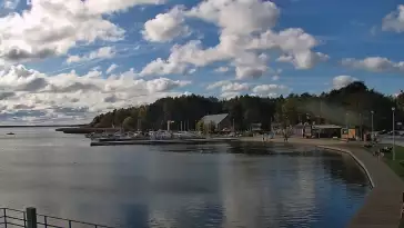 Ujęcie z kamery na promenadę w Dąbkach