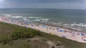 Widok z Kamery na plażę w Darłowie