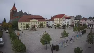 Kamera w Darłowie skierowana na Plac Kościuszki.