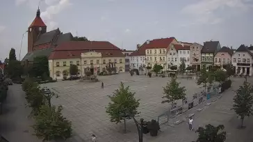 Kamera w Darłowie skierowana na Plac Kościuszki.