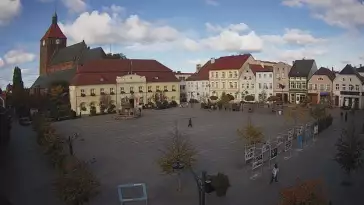 Kamera w Darłowie skierowana na Plac Kościuszki.